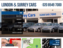 Tablet Screenshot of londonandsurreycars.co.uk